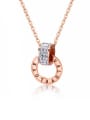 thumb Stainless Steel With Rose Gold Plated Trendy Round Necklaces 0