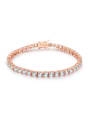 thumb Copper With Four-jaw inlay 5MM Cubic Zirconia tennis Bracelets 1