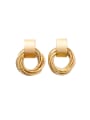 thumb Alloy With Gold Plated Personality geometric Round Stud Earrings 0