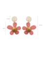 thumb Alloy With Gold Plated Fashion  Acrylic Flower Stud Earrings 3