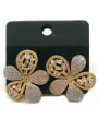 thumb GODKI Luxury Women Wedding Dubai Copper With Mix Plated Delicate Flower Earrings 0