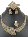 thumb GODKI Luxury Women Wedding Dubai Copper With Gold Plated Exaggerated Geometric Jewelry Sets 0