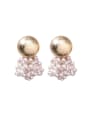 thumb Alloy With Gold Plated Fashion Imitation pearls Charm Stud Earrings 0