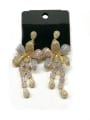thumb GODKI Luxury Women Wedding Dubai Copper With Mix Plated Trendy Flower Earrings 0