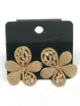 thumb GODKI Luxury Women Wedding Dubai Copper With Gold Plated Delicate Flower Earrings 0