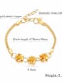 thumb Copper With Gold Plated Delicate Flower Wedding Bracelets 2