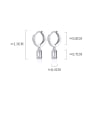 thumb 925 Sterling Silver With Platinum Plated Cute Geometric Clip On Earrings 4