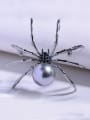 thumb Copper With Gun Plated Artificial Pearl spider Brooches 0