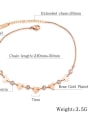 thumb Stainless Steel With Rose Gold Plated Fashion Heart Anklets 2