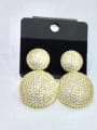thumb GODKI Luxury Women Wedding Dubai Copper With Gold Plated Classic Round Stud Earrings 0