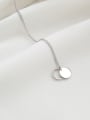 thumb 925 Sterling Silver With Platinum Plated Classic Round Necklaces 0