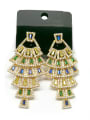 thumb GODKI Luxury Women Wedding Dubai Copper With Gold Plated Trendy Statement Earrings 0