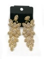 thumb GODKI Luxury Women Wedding Dubai Copper With Gold Plated Classic Leaf Earrings 0