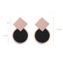 thumb Stainless Steel With Rose Gold Plated Personality Geometric Stud Earrings 4