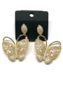 thumb GODKI Luxury Women Wedding Dubai Copper With Gold Plated Trendy Butterfly Earrings 0