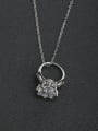 thumb Inlaid zircon Ring Pendant  925 silver necklaces 0