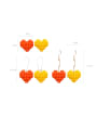 thumb Alloy With Rose Gold Plated Simplistic Heart Drop Earrings 3
