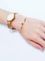 thumb Stainless Steel With Rose Gold Plated Simplistic Irregular Bangles 4