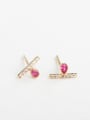 thumb Pink zircon Cuff Earrings 0
