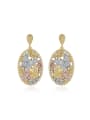 thumb Copper With 18k Gold Plated Luxury Butterfly  Cubic Zirconia Stud Earrings 0