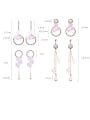 thumb Alloy With Rose Gold Plated Trendy Flower Drop Earrings 5