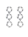 thumb 925 Sterling Silver With Cubic Zirconia Luxury Round Drop Earrings 0