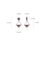 thumb 925 Sterling Silver With Artificial Leather  Simplistic Hollow Geometric Drop Earrings 3