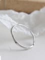 thumb 925 Sterling Silver With Glossy Simplistic Round free size Rings 4