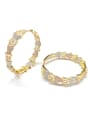 thumb GODKI Luxury Women Wedding Dubai Copper With Rose Mix Plated Fashion Round Earrings 0