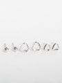 thumb triangle Round beads Multiple combinations cuff earrings 0