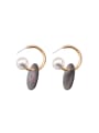 thumb Alloy With Gold Plated Simplistic Round Shell Drop Earrings 0