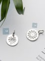 thumb 925 Sterling Silver With Antique Silver Plated Delicate Round Findings & Components 2
