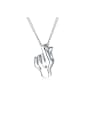 thumb Titanium With Smooth Personality Gesture OK Mens Pendants 0