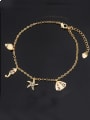 thumb Copper With 18k Gold Plated Delicate Marine life, shells, starfish Bracelets 2