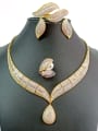 thumb GODKI Luxury Women Wedding Dubai Copper With Mix Plated Trendy Fringe 4 Piece Jewelry Set 0