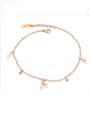 thumb Stainless Steel With Rose Gold Plated Personality Animal Anklets 0