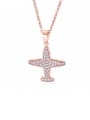 thumb Copper With Rose Gold Plated Trendy Irregular plane Necklaces 0