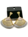 thumb GODKI Luxury Women Wedding Dubai Copper With Mix Plated Classic Triangle Earrings 0