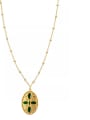 thumb Multi-layered cross wearing oil dripping stainless steel necklace 6