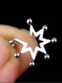 thumb Stainless Steel With Black Gun Plated Classic Star Stud Earrings 0
