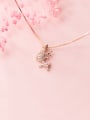 thumb 925 Sterling Silver With Rose Gold Plated Cute Small Elk  Necklaces 0