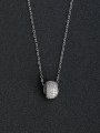 thumb Micro inlay zircon ring pendants 925 silver necklace 0