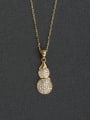 thumb Simple full Rhinestone gourd 925 silver necklace 0
