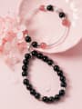 thumb 925 Sterling Silver With Silver Plated Romantic Obsidian Strawberry crystals Bracelets 0