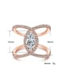 thumb Copper With Rose Gold Plated Cubic Zirconia Statement Rings 3