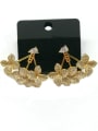 thumb GODKI Luxury Women Wedding Dubai Brass With Gold Plated Fashion Leaf Earrings 0