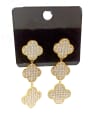 thumb GODKI Luxury Women Wedding Dubai Copper With Gold Plated Classic Chain Earrings 0