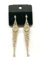 thumb GODKI Luxury Women Wedding Dubai Copper With Gold Plated Trendy Irregular Earrings 0