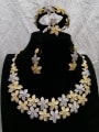 thumb GODKI Luxury Women Wedding Dubai Copper With MIX Plated Trendy Flower 4 Piece Jewelry Set 0