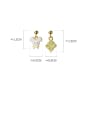 thumb 925 Sterling Silver With Gold Plated Cute Irregular Drop Earrings 3